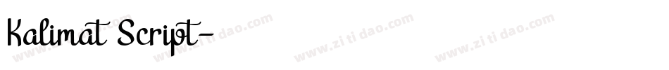Kalimat Script字体转换